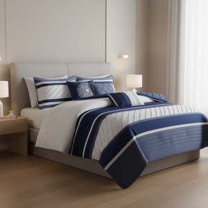 Ensemble de couette 7 pièces, tissé à motifs floraux, pour lit Queen, King, Super King, chambre à coucher, maison, hôtel, mariage - Product Image 2