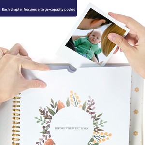 Carnet de suivi de croissance de bébé transfrontalier à spirale - Journal en papier certifié - Rangement de photos - Cahier manuel - Cadeau - Product Image 4