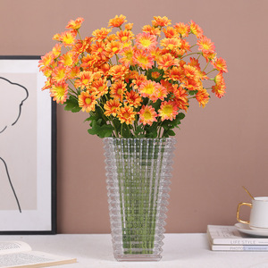 Fleurs artificielles Ruilisi, marguerites en soie, branche unique, décoration de mariage, décoration de la maison, bouquet à 5 têtes - Product Image 3