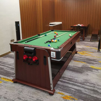 Nouvelle Table de Jeu Multifonction 4-en-1 Tendance : Billard Français, Hockey sur Air, Ping-Pong avec Retour Automatique des Balles, Table Familiale 7 pieds