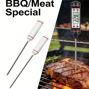 론미터 즉시 판독 식품 온도계 0.1 ℃   정밀도 높은 304 스테인리스 스틸 방수 바베큐 고기 요리용품 - Product Image 3