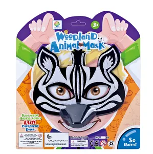 Wholesale Tiger Zebra Leopard Giraffe Pattern Non-woven Fabrics Kids Toy Mask