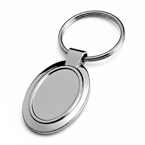Portachiavi Ovale Cavo Personalizzato in Metallo, Stile Cartone Animato alla Moda, Realizzato in Ottone, Lega di Zinco, Ferro, Materiale Personalizzato, Non in Confezione - Product Image 2