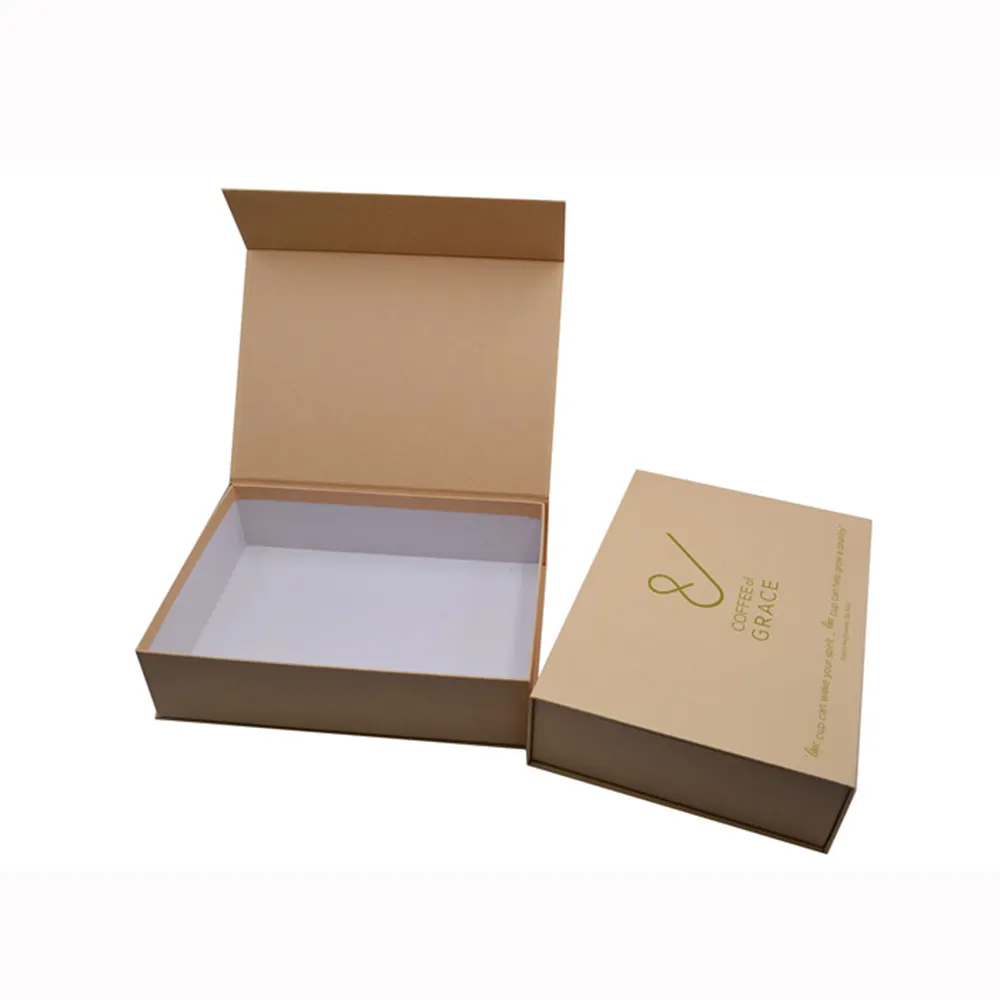 OEM Eco Friendly Riciclato Kraft Scatole per Imballaggio di Carta Chiusura Magnetica Flap Regalo Scatola di Cartone Per Cosmetici