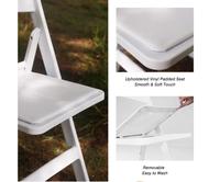 Chaise pliante pour enfants à usage domestique, design moderne, portable, pour extérieur, mariage et salle à manger d'hôtel, avec dossier en plastique