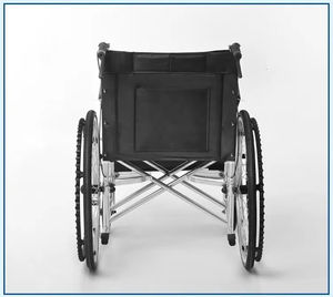 Silla de ruedas de acero con reposapiés desmontable para terapia de rehabilitación - Product Image 2