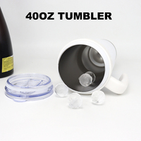 Tumbler Vakum Isolasi Stainless Steel 40oz dengan Gagang dan Sedotan, Mug Perjalanan Ramah Lingkungan untuk Pesta, Tahan Panas 24 Jam, Kotak Hadiah, untuk Aktivitas Luar Ruangan
