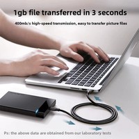Cable de Transferencia de Datos de Alta Calidad USB 3.0/3.2 a Tipo-C con Carga Rápida PD para Teléfonos Móviles y Discos Duros
