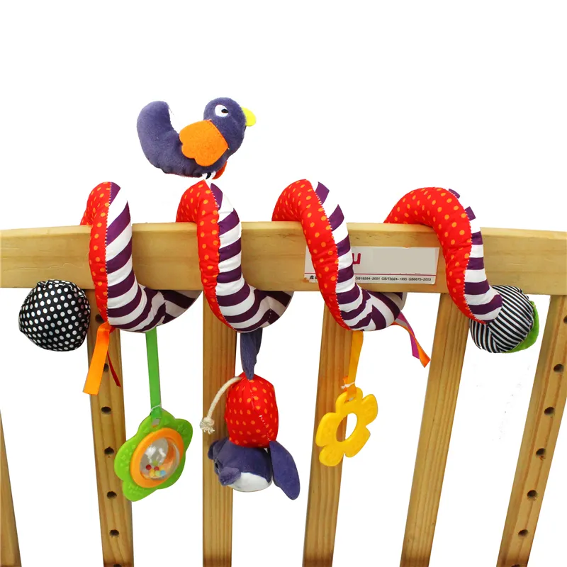 Bed Toy Hot Sell Activity Crib Car Seat Rattle Spiral Stroller Sofa Plush Soft Baby Bed Hanging Mobile Toy