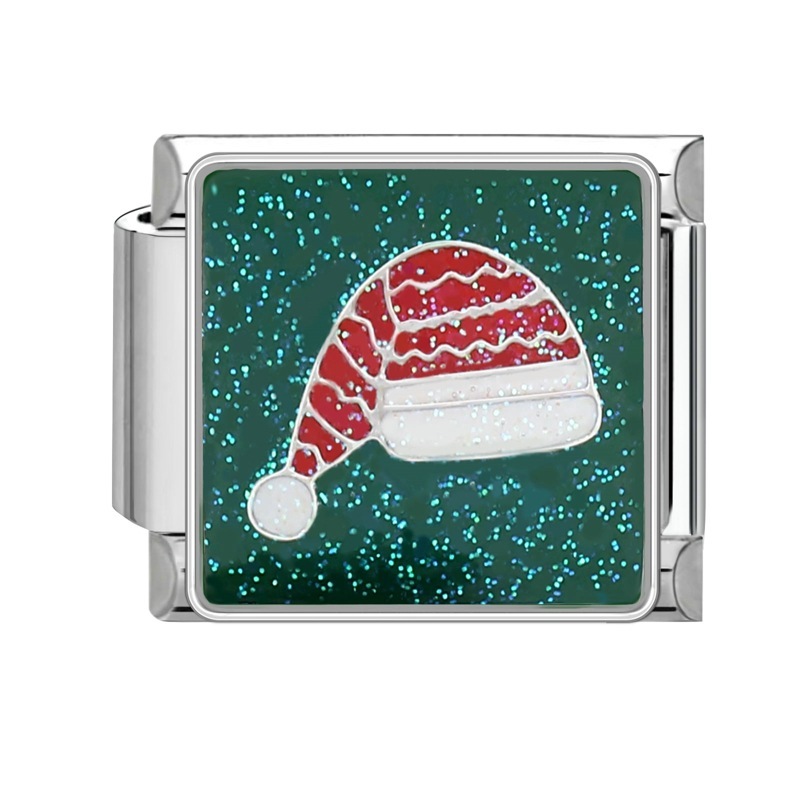 Gorro navideño plateado
