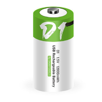 بطارية ليثيوم D1 قابلة لإعادة الشحن عبر USB ذات جهد ثابت 1.5 فولت وسعة كبيرة من النوع D صنع في الصين 34615