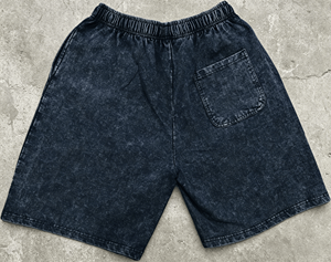 Shorts décontractés en coton lavé pour homme avec logo brodé et cordon de serrage à la taille pour l'été - Product Image 5