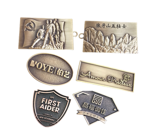 Impresión de forma Irregular personalizada, placa de identificación de Arte de aluminio de pared de Metal Vintage, logotipo en relieve, placa de Metal, cartel de hojalata de Metal redondo ovalado - Product Image 1