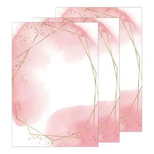 Индивидуальные праздничные принадлежности приглашения розового цвета Пригласительные открытки для поздравительных открыток на день рождения