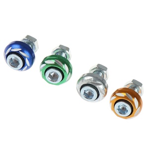 4 pièces universel blanc vert bleu Orange filetage <span class=keywords><strong>plaque</strong></span> d'immatriculation cadre boulons vis zingué pour voiture camion <span class=keywords><strong>plaque</strong></span> d'immatriculation rouge - Product Image 5