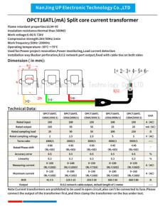 Transformador de Corriente de Núcleo Dividido Tres en Uno NJXSE OPCT10ATL 5A 50A 60A, Transformador de Corriente de Pinza CT 1000/1 2000/1 3000/1 - Product Image 6