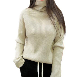 Nuevo suéter de <span class=keywords><strong>cuello</strong></span> <span class=keywords><strong>alto</strong></span> de otoño e invierno para <span class=keywords><strong>mujer</strong></span>, estilo grueso y Perezoso - Product Image 5