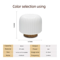 Fabricant de diffuseurs d'arômes OEM ODM, conception personnalisée, humidificateur ultrasonique 80 ml, usine pour les marques européennes et américaines avec lumière LED