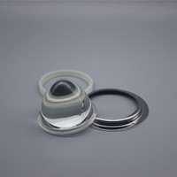 Lentille collimateur LED en verre optique 66mm 67mm COB 20W 50W 100W avec support et réflecteur