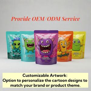 3.5g Custom Smell Proof Black Mylar <b>Bags</b> Resealable <b>Zipper</b> Stand up Pouch for Candy Gummies Powder <b>Storage</b> OEM - Product Image 3