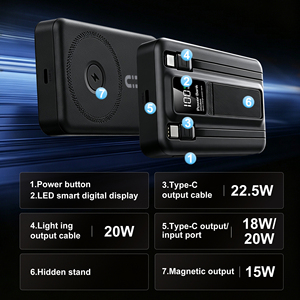 Cargador Inalámbrico 3 en 1, Mini Banco de Energía Portátil, Batería Externa de 10000 mAh de Alta Capacidad para Teléfono con Cables - Product Image 3