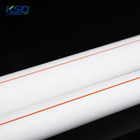 Tuyau PPR KSD PN20, tube en plastique, tubo plomberie PPR, tuyaux et raccords PPR, tuyau PPR pour eau chaude et froide