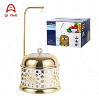 8L Edelstahl Gold-Weiß Buffet-Wärmer mit Deckel für Hotels und Restaurants – Speisenwärmer für Chafing Dishes