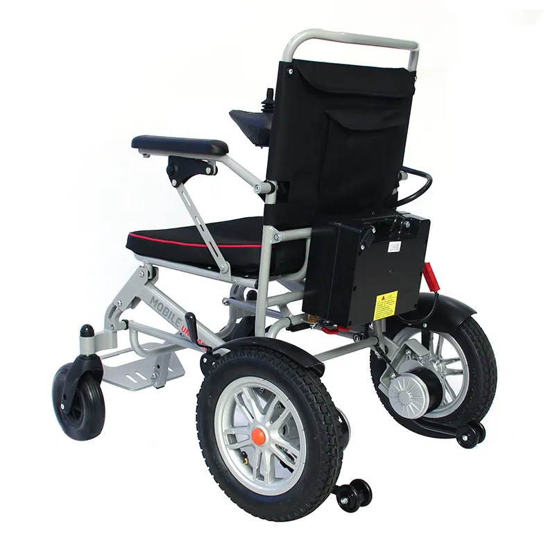 Silla de ruedas elektrik katlanır tekerlekli sandalye yaşlı engelli elektrikli tekerlekli sandalye için