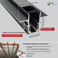 Système d'éclairage de rail linéaire magnétique moderne à LED en aluminium 48V pour plafond, projecteur pour intérieur, salon/bureau
