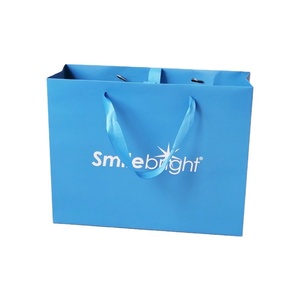 Eco Friendly Shopping <b>Bag</b> Luxury <b>Gift</b> Paper <b>Bags</b> with Your Own Logo for Small Business With Black Ribbon Handle - Product Image 6
