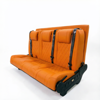 Canapé-lit universel pliable 3 places pour fourgonnette avec appuie-tête escamotable, siège de voiture inclinable pour modification de camping-car