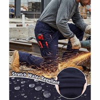 8432 Fortement recommandé, pantalon de travail en toile Dura-Stretch Rip-Stop avec poches cargo de 8,5 oz, résistant aux flammes, hydrofuge et anti-taches