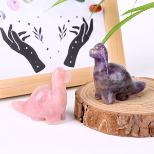 Figuras de Dinosaurios de Cristal Natural Pulido, Adorables Figuras de Animales de Cristal Curativo para Souvenirs, Venta al Por Mayor - Product Image 4