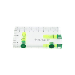 Niveau à bulle industriel bidirectionnel 2D transparent Maiev avec échelle intégrée et base magnétique puissante - Product Image 5