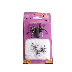 Set de Telarañas para Decoración de Halloween, Accesorios de Araña Negra de Algodón, Uso Interior y Exterior 3020 - Product Image 2