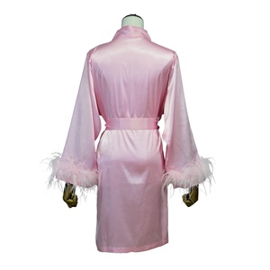 Peignoir Kimono en Soie Satinée Grande Taille pour Femme, Couleur Unie, Luxueux, Doux et Lisse, Idéal pour la Mariée et les Demoiselles d'Honneur - Product Image 2