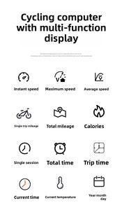 Niaconn máy tính Xe Đạp kỹ thuật số 20 chức năng đồng hồ bấm giờ Xe đạp tập thể dục không dây đồng hồ đo tốc độ hiển thị LCD cảm biến thông minh xe đạp đường trường - Product Image 3