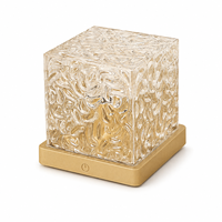 Projecteur de lumière cube à motif d'ondes océaniques rotatives, lumière de nuit colorée effet aurore, lampe d'ambiance pour chambre à coucher, vente en gros OEM