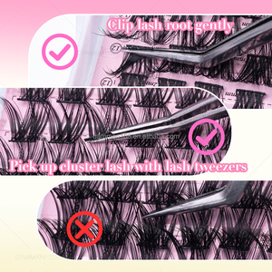 DANIKE热熔DIY睫毛托盘Y15混合8-15毫米D卷曲睫毛簇薄带仿貂皮个人假睫毛 - Product Image 6