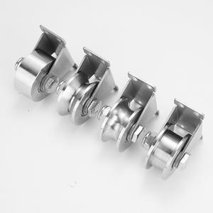 Poulie en acier inoxydable 304, en forme de U, en forme de V, roue de rail, équipement mécanique, porte coulissante, levage, câble en acier, chariot - Product Image 3