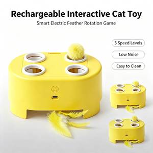Yellow Bird Interactive Toy Feather Teaser Puzzle Toy for Parrot Budgie Cockatiel <b>Cage</b> Play - Product Image 2