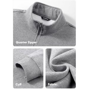 Sweat-shirt à col montant zippé pour homme FOXA, en polaire, manches longues, léger, respirant - Product Image 6