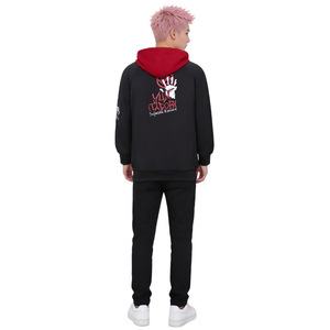 Sudadera con Capucha Manyusha Jujutsu Kaisen Yuujin Itadori para Hombre, Negra y Roja, Transpirable, Invierno 2022, Sudadera de Cosplay de Anime - Product Image 1