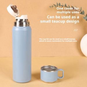 Bouteille isotherme en acier inoxydable doré de 500 ml, tasse personnalisée, thermos à double paroi, flacon sous vide, logo personnalisé - Product Image 2