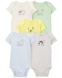 Ropa <span class=keywords><strong>de</strong></span> Verano para Niños, Conjunto <span class=keywords><strong>de</strong></span> Cinco Piezas <span class=keywords><strong>de</strong></span> Algodón con Estampado <span class=keywords><strong>de</strong></span> Dibujos Animados, Manga Corta, Tipo Triángulo, para Bebés - Product Image 6