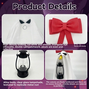 Nouvel Arrivage Déguisement de Canard en Tissu pour Halloween, Ensemble Canard Fantôme Lanterne, Motif Crâne et Chauve-souris, Décoration Amusante et Effrayante pour Porche et Cour, 23 Pouces - Product Image 3