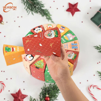 Lot de 12 boîtes en papier kraft pour calendrier de l'Avent de Noël, emballage vide pour bonbons, chocolats, cadeaux surprise de fête