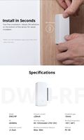 Sonoff DW2-RF Smart Home Door and Window Sensor Remote Control Security and RF Bridge Connection