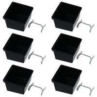 Boîte de rangement rectangulaire avec crochets, en plastique PP, pour garage, atelier, bureau, support mural pour outils, 1 pièce