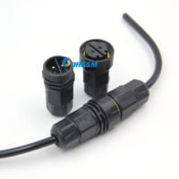 Connecteur Étanche M20 IP68 Mâle-Femelle pour Éclairage Industriel, Type T, 2 Broches, Sans Soudure, Conforme UL ROHS